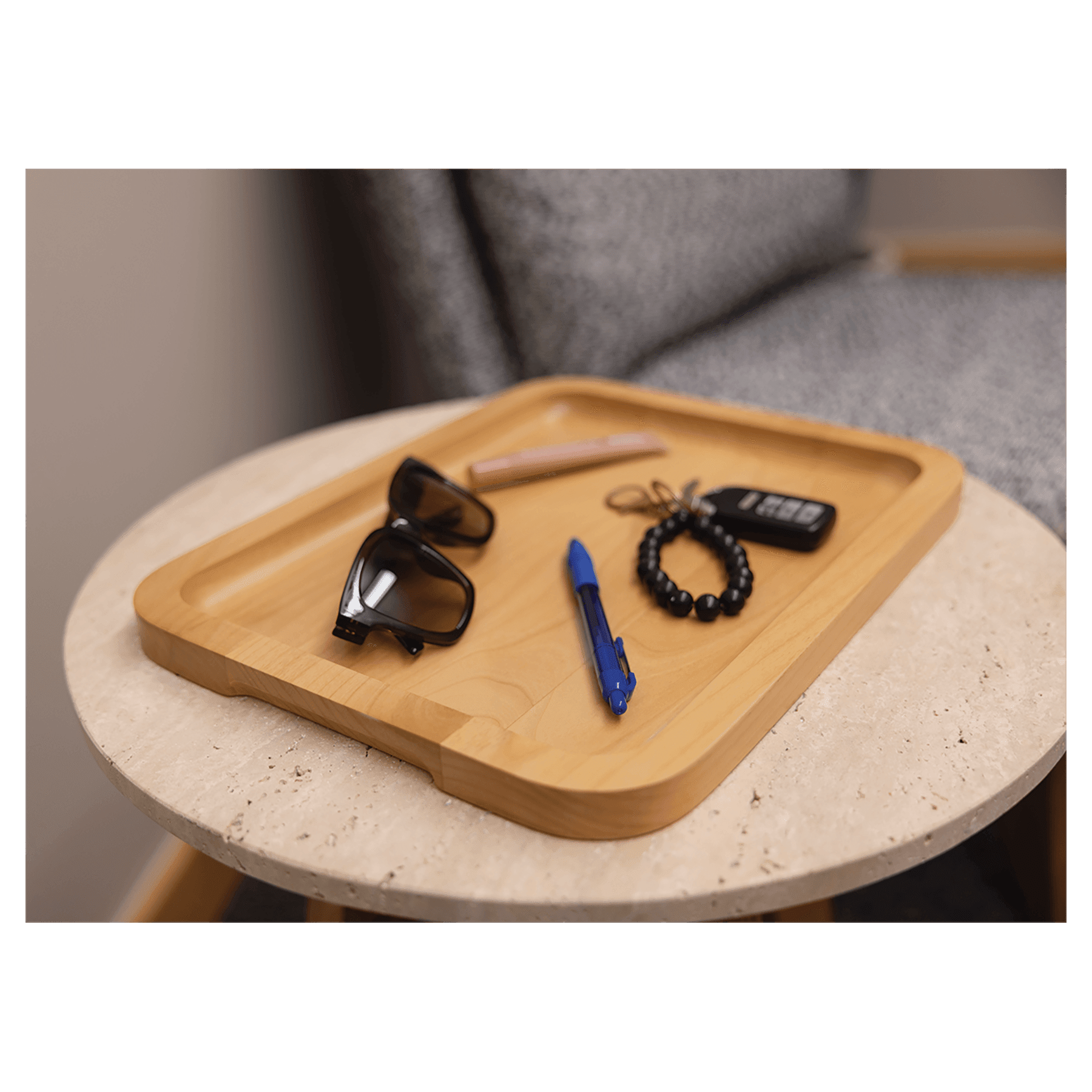 13 5/8" x 10 5/8" Alder Tray with 9" x 12" Recessed Center