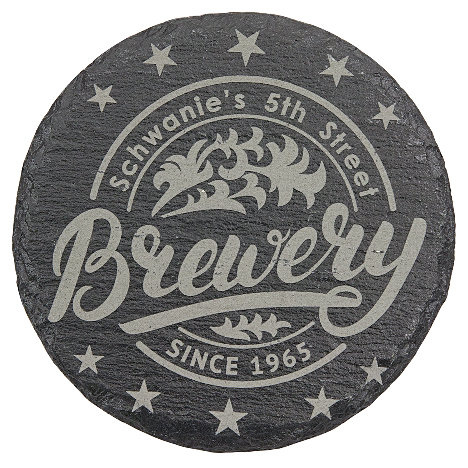 4" Round Slate Coaster Set