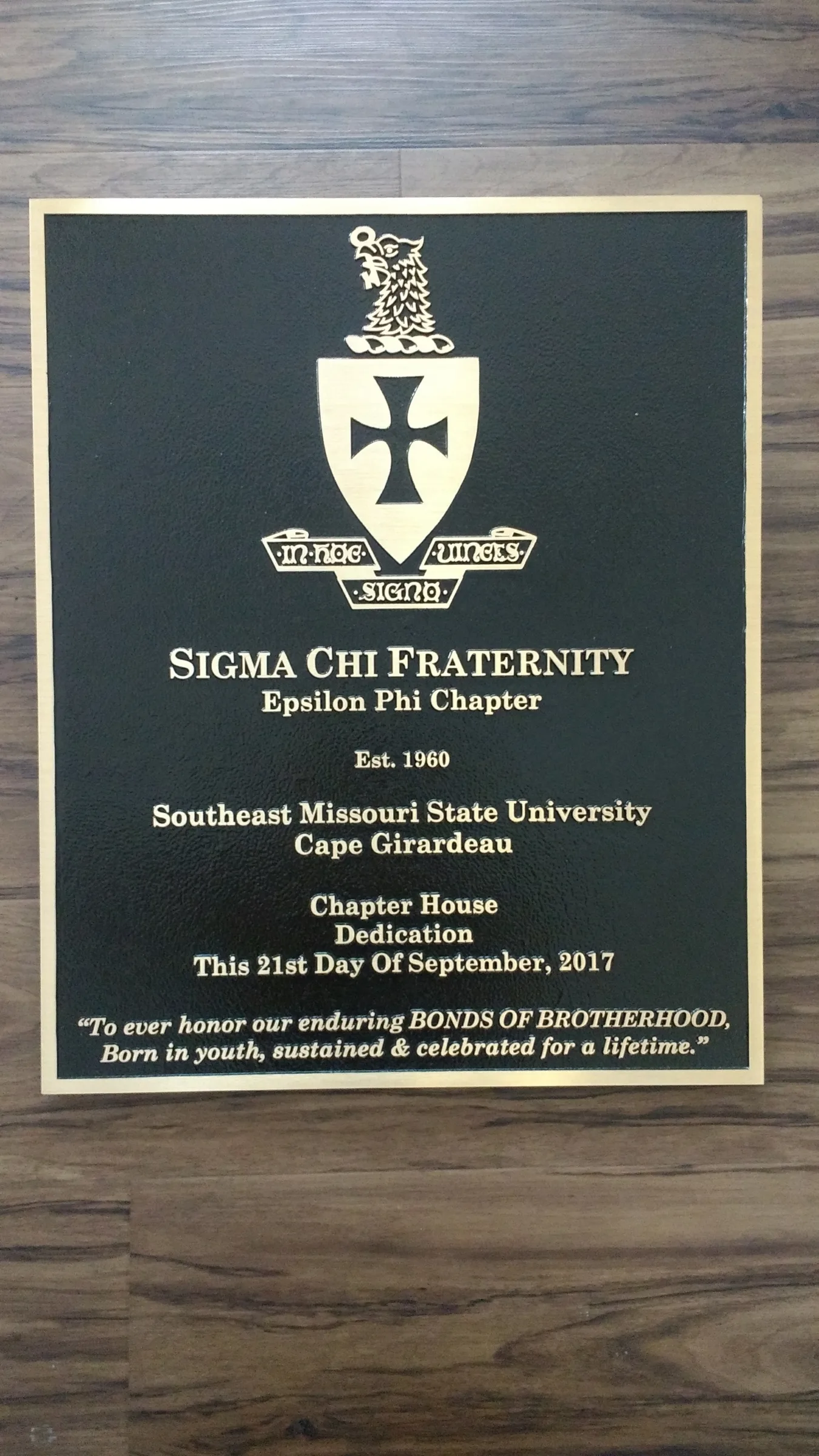 Custom plaque and installation project 8