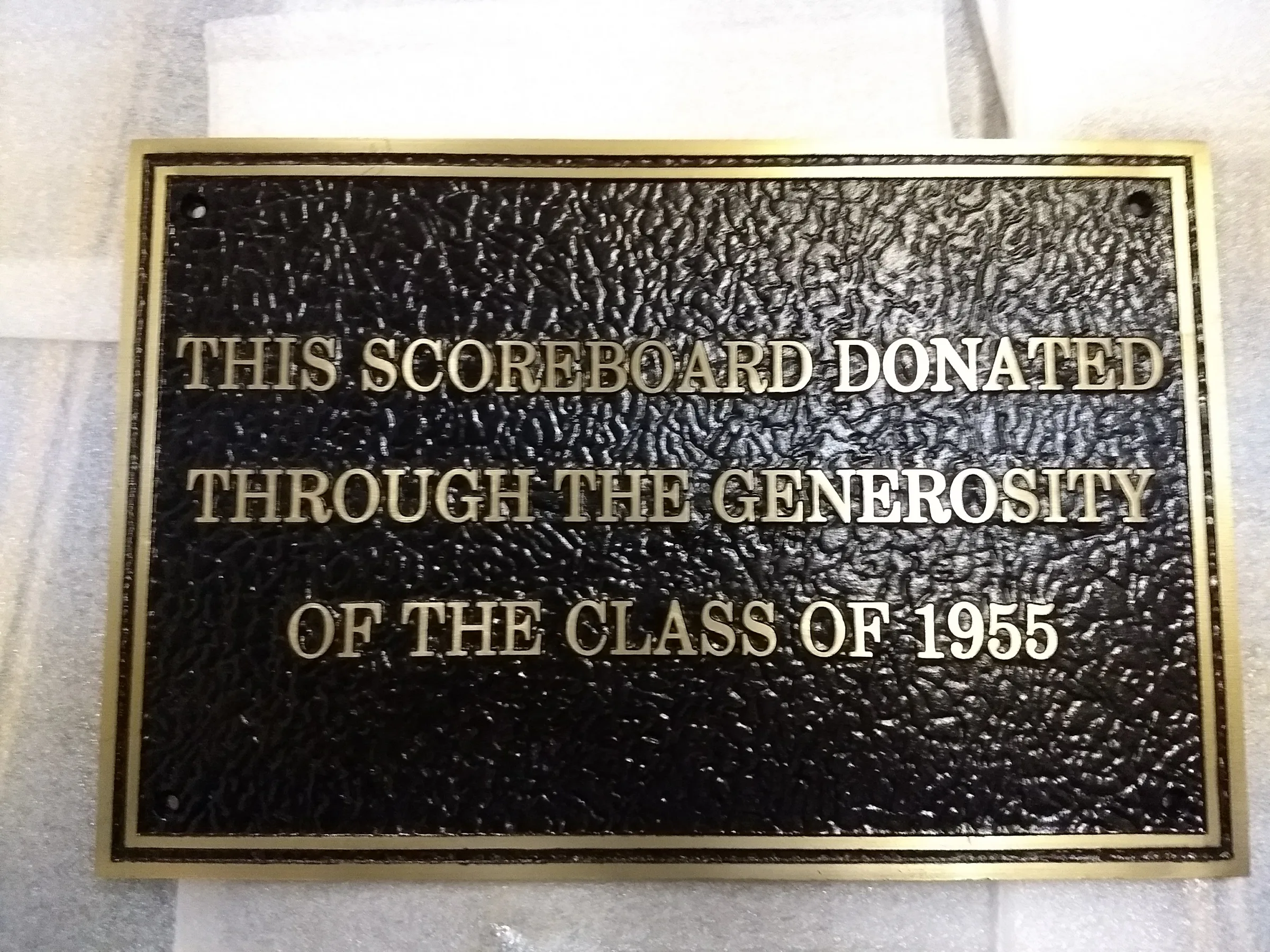 Custom plaque and installation project 13