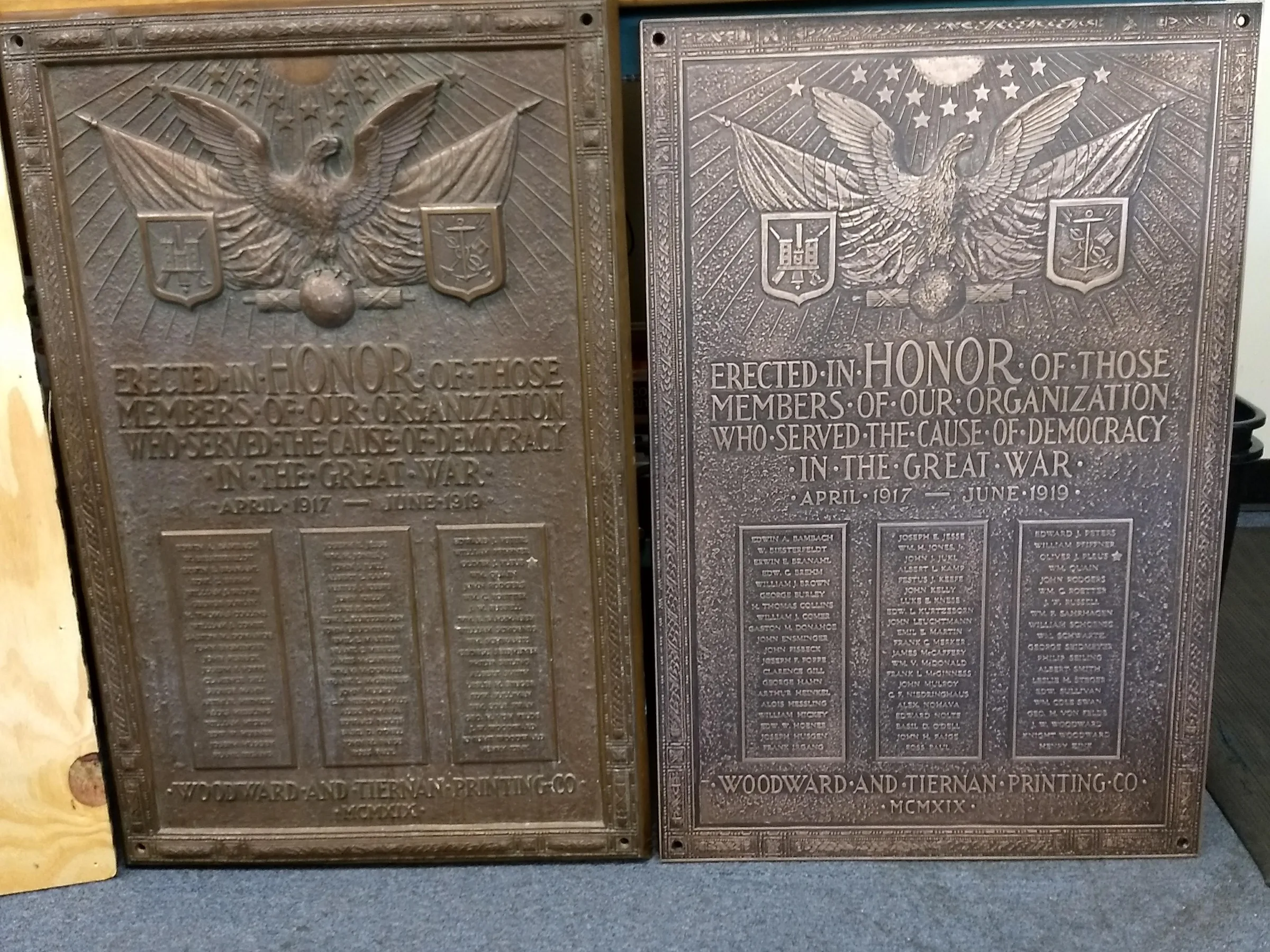 Custom plaque and installation project 17
