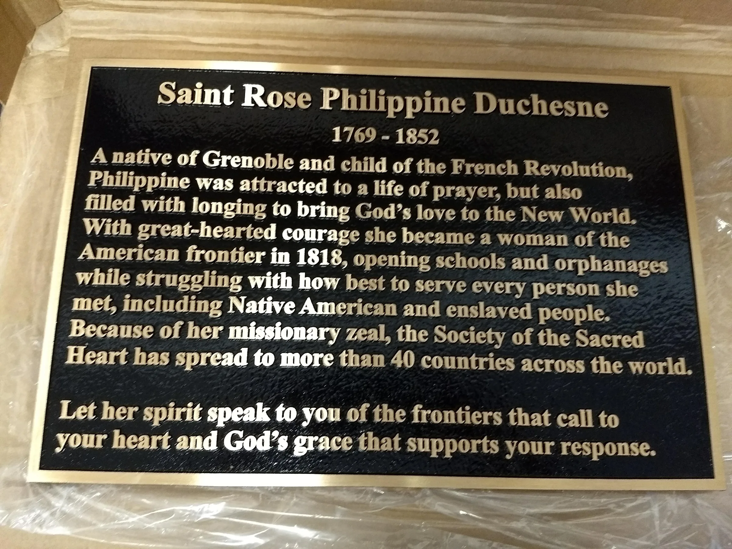 Custom plaque and installation project 22