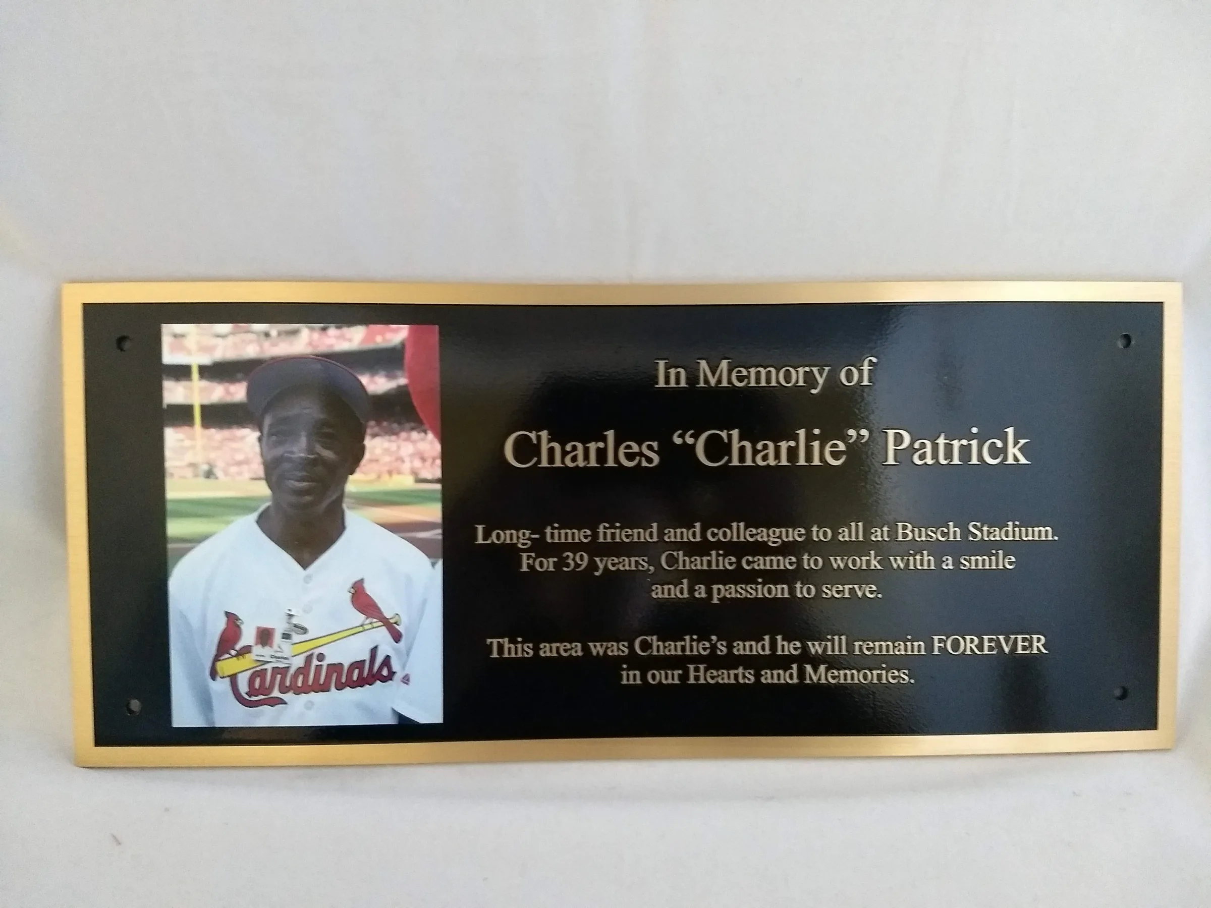 Custom plaque and installation project 23