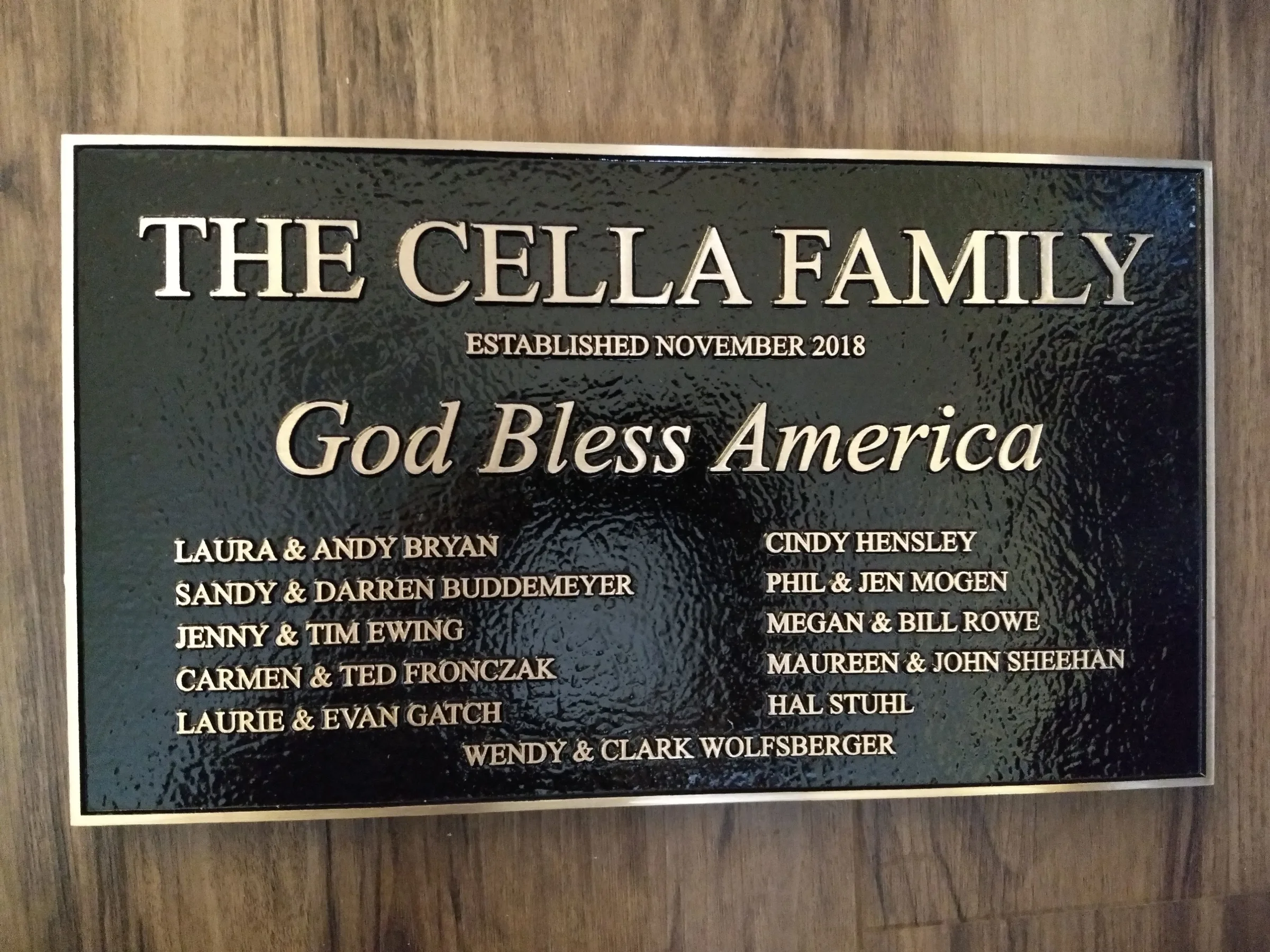 Custom plaque and installation project 25