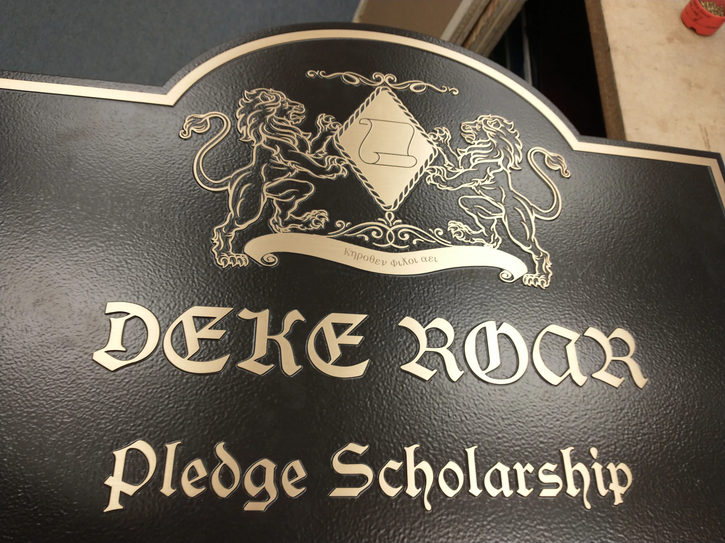 Custom plaque and installation project 40