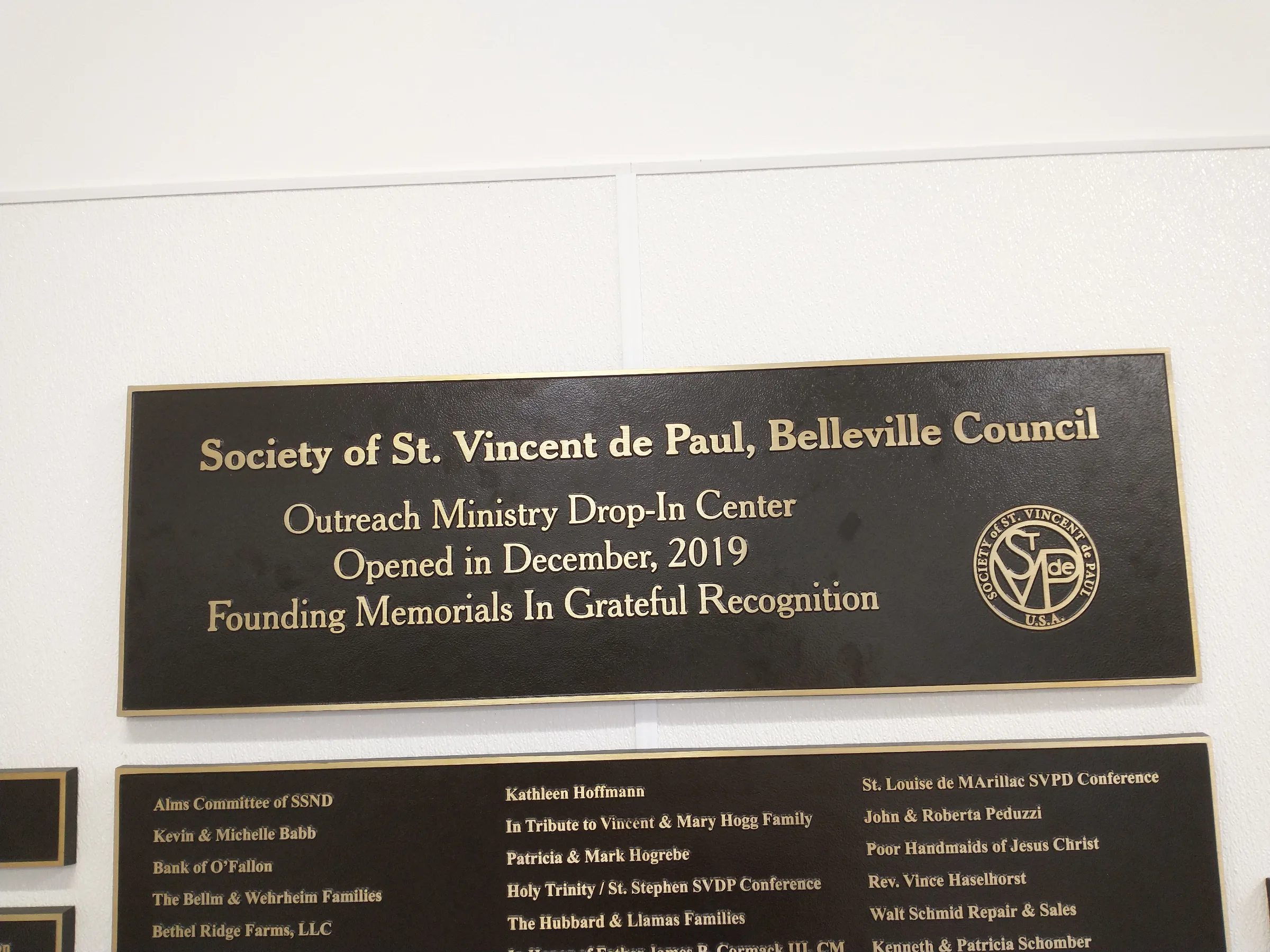 Custom plaque and installation project 41