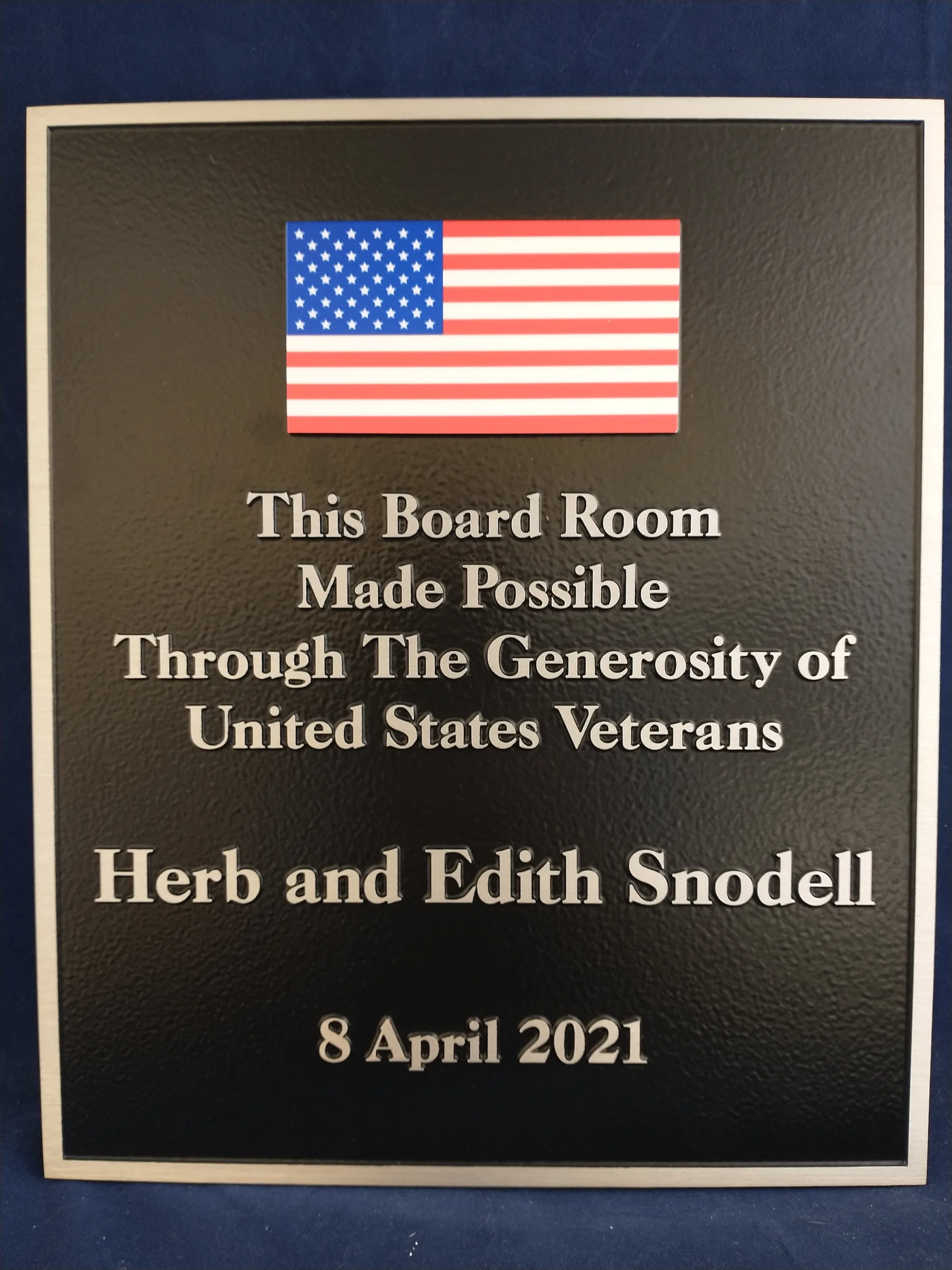 Custom plaque and installation project 44