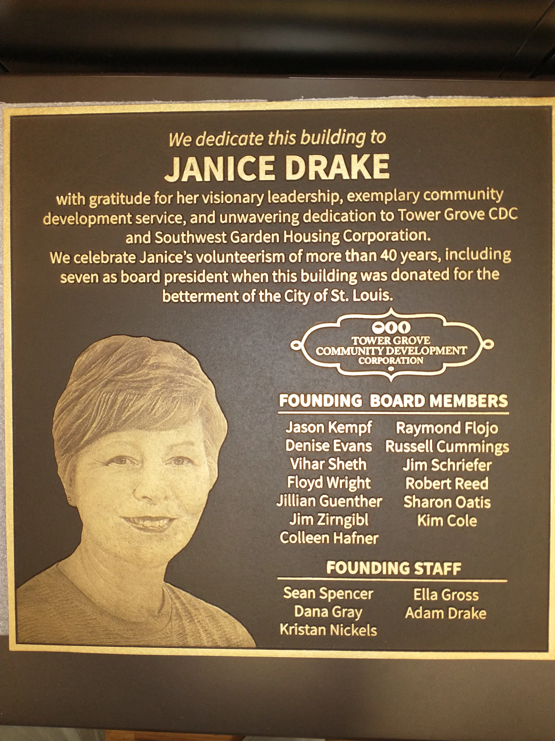 Custom plaque and installation project 45