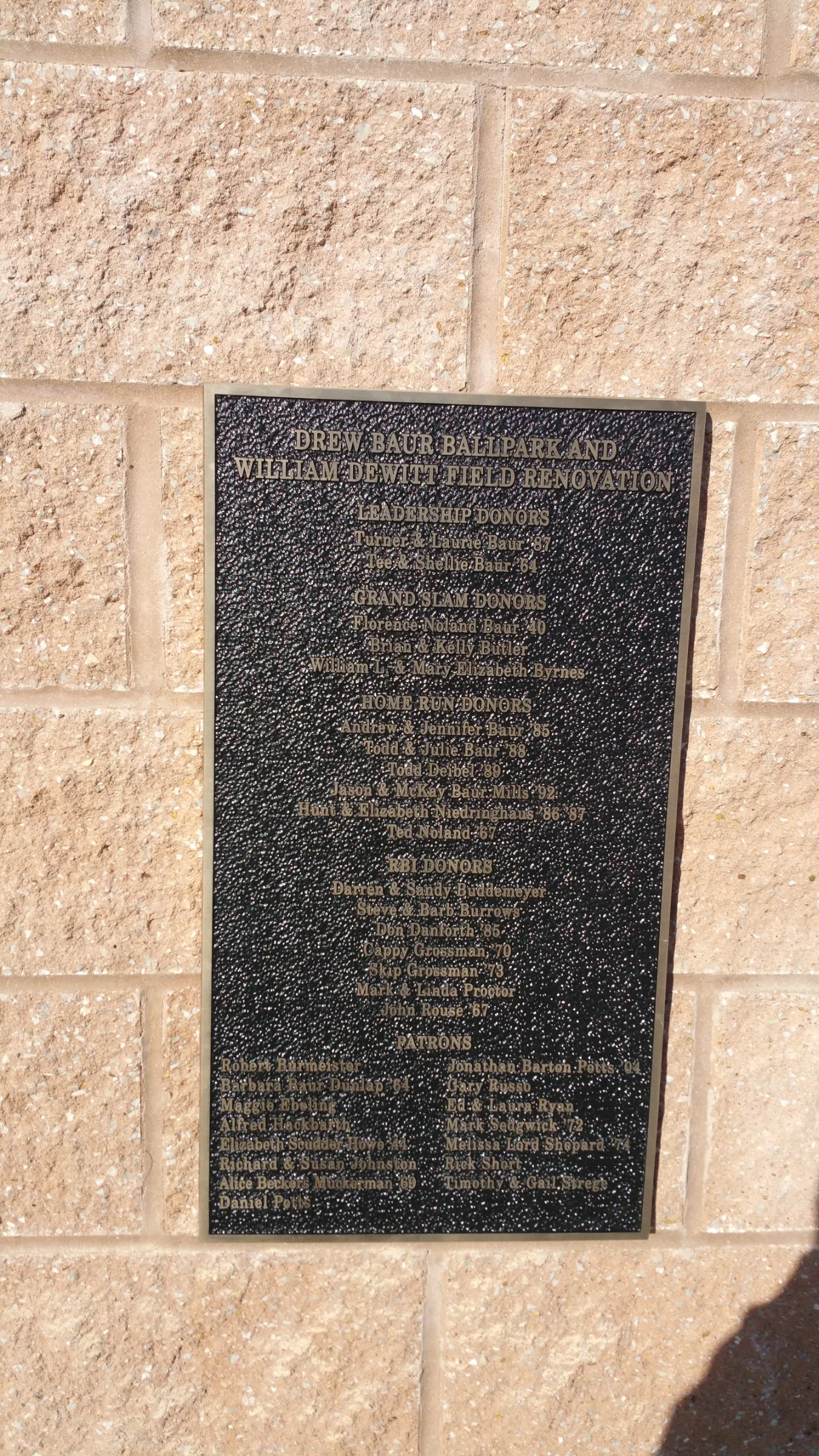 Custom plaque and installation project 52