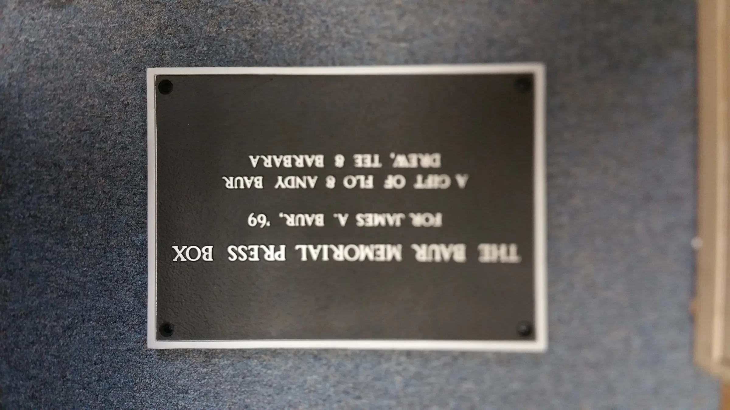Custom plaque and installation project 53