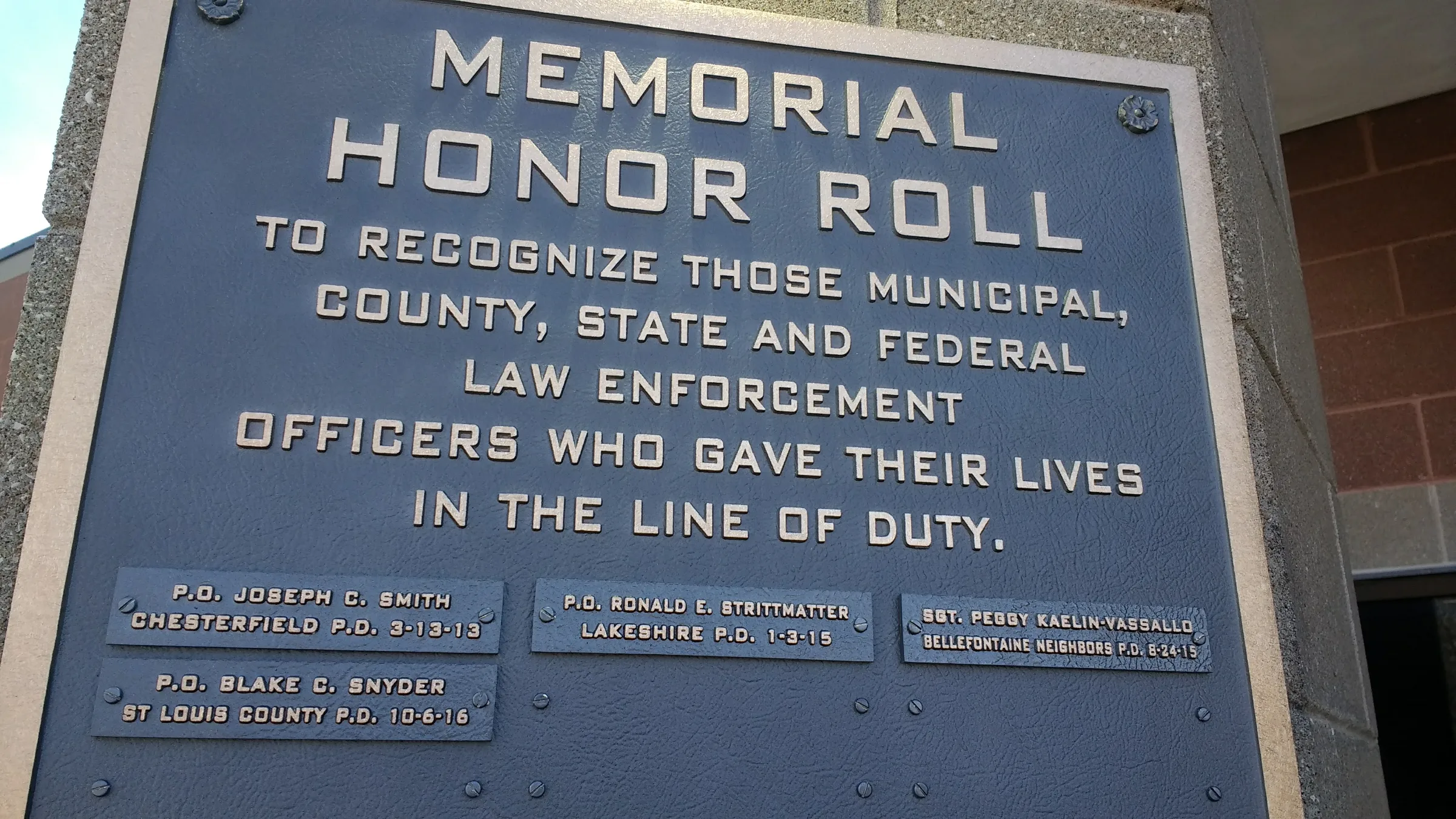 Custom plaque and installation project 62