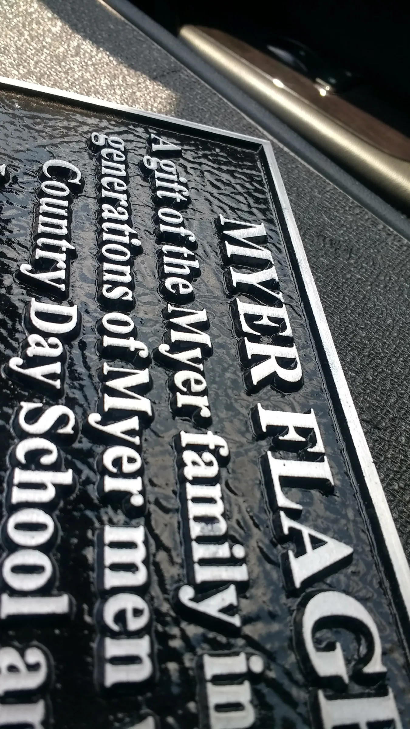 Custom plaque and installation project 68