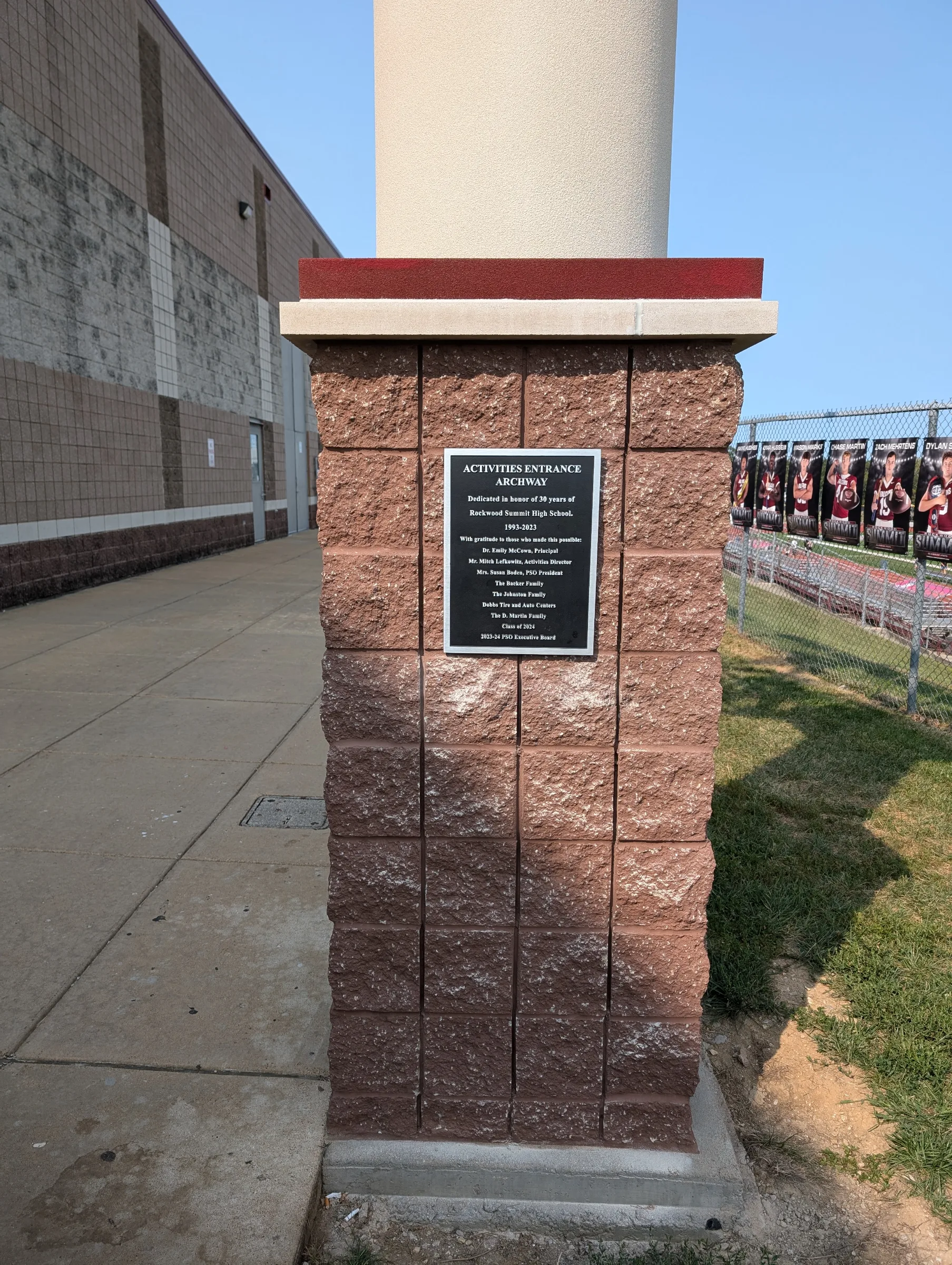 Custom plaque and installation project 76