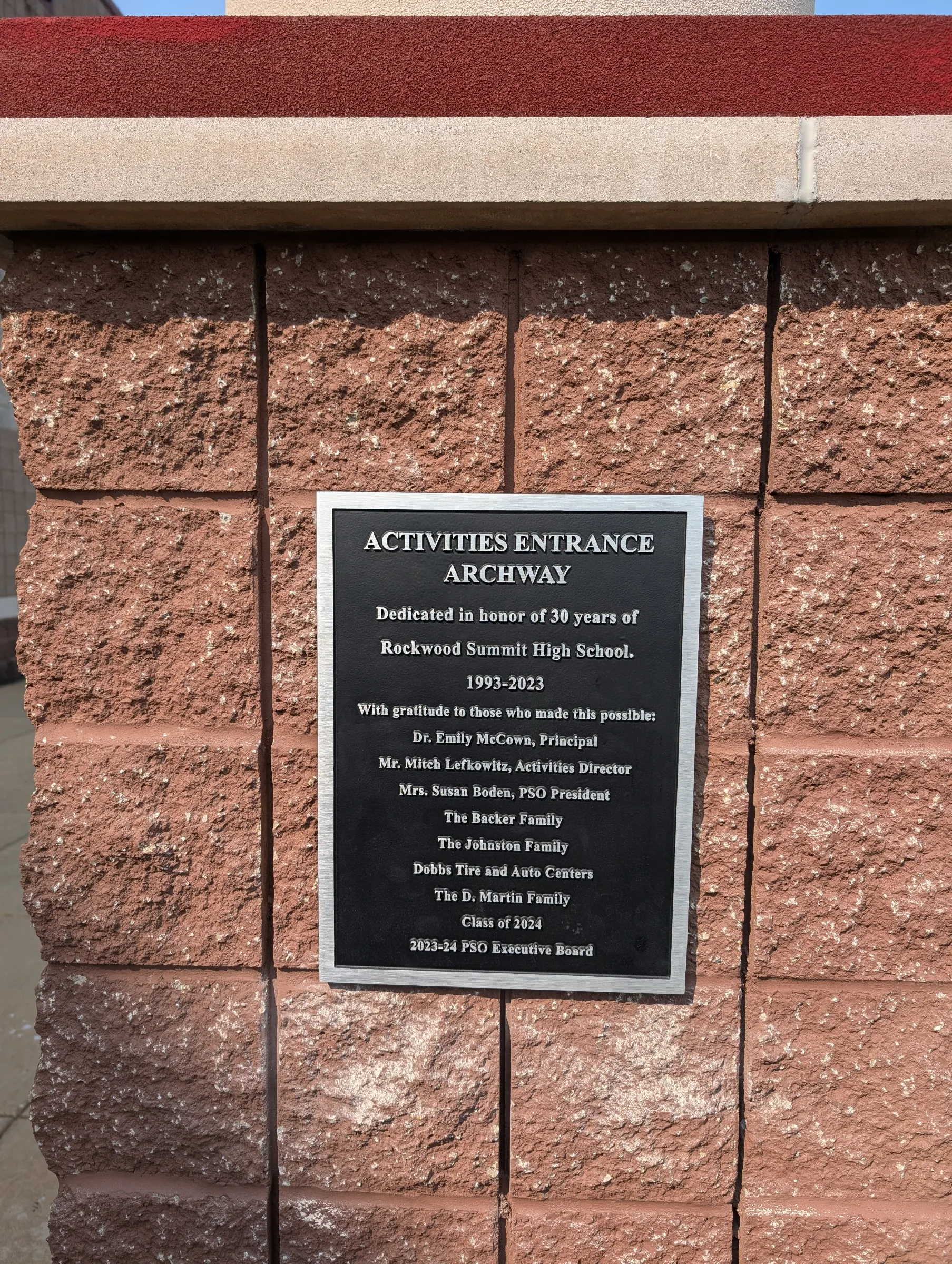 Custom plaque and installation project 77