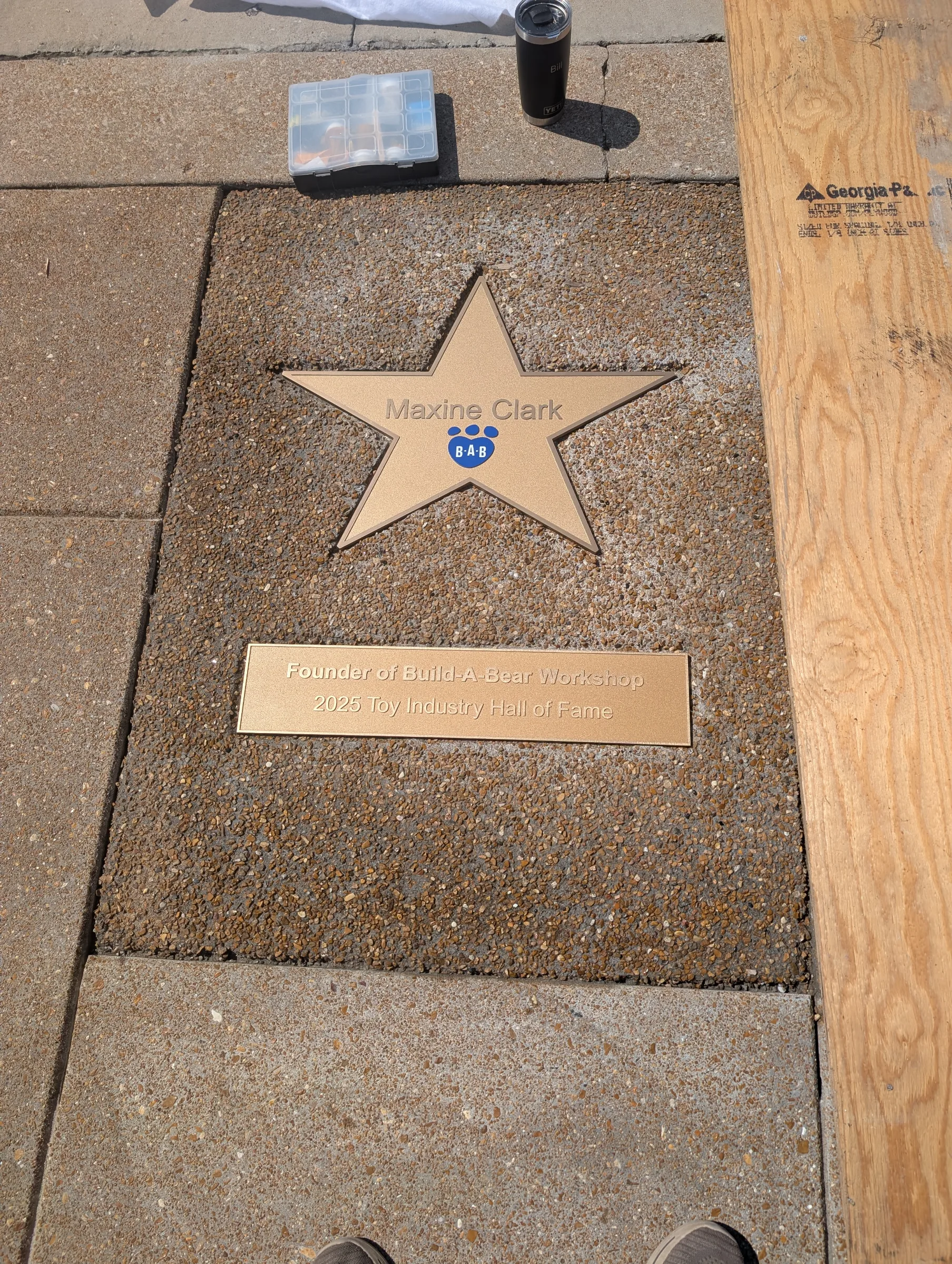 Custom plaque and installation project 83