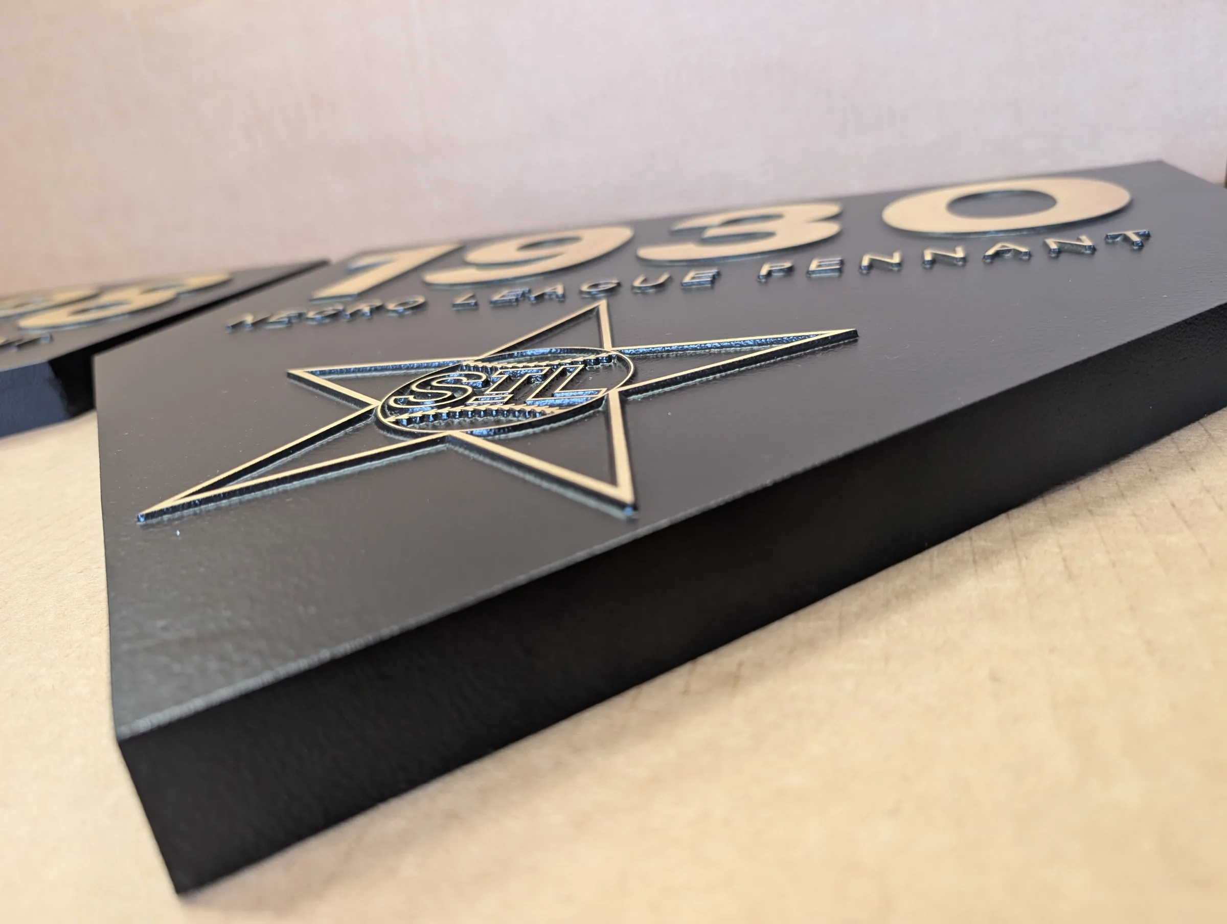 Custom plaque and installation project 87