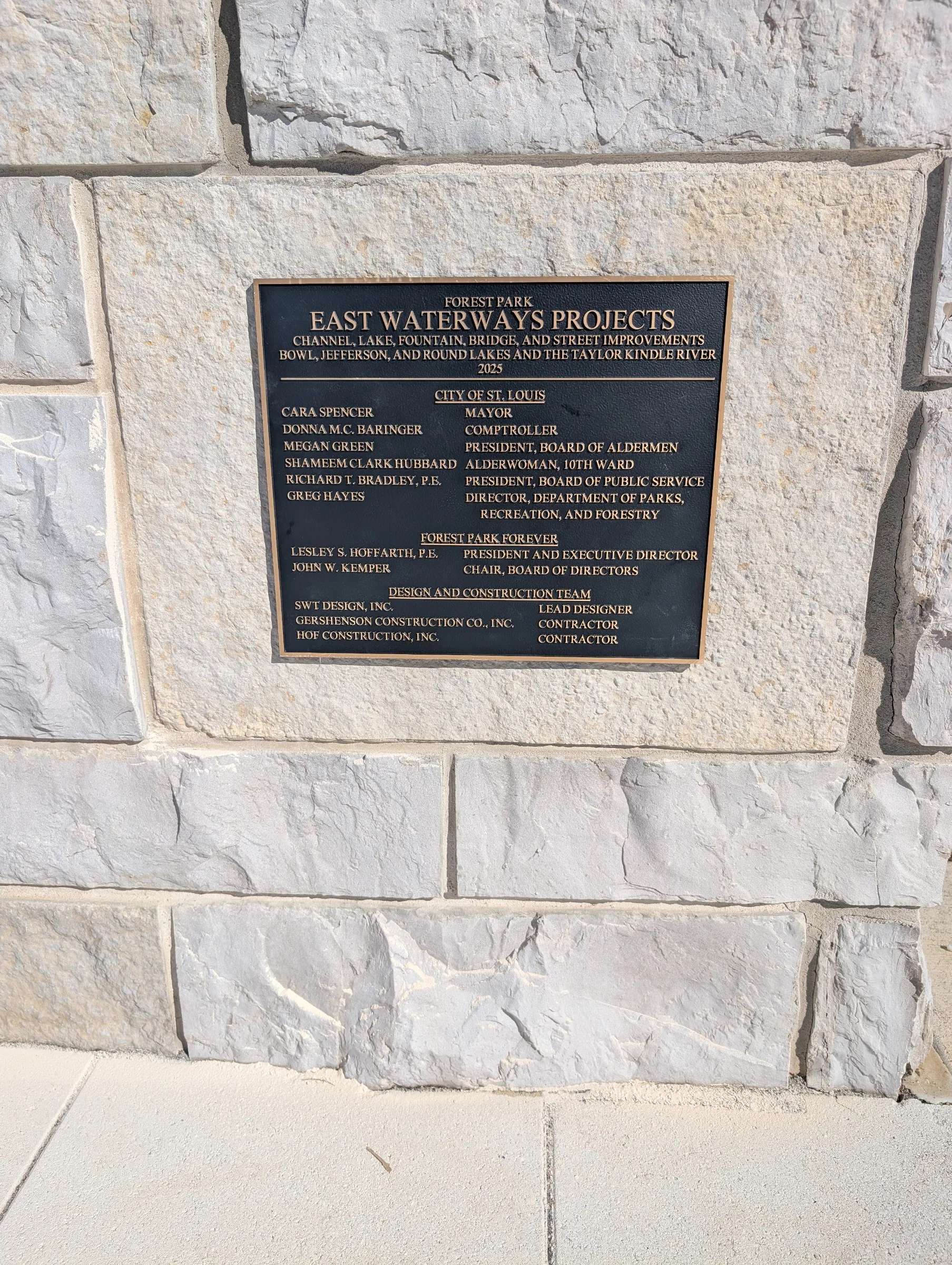 Custom plaque and installation project 90
