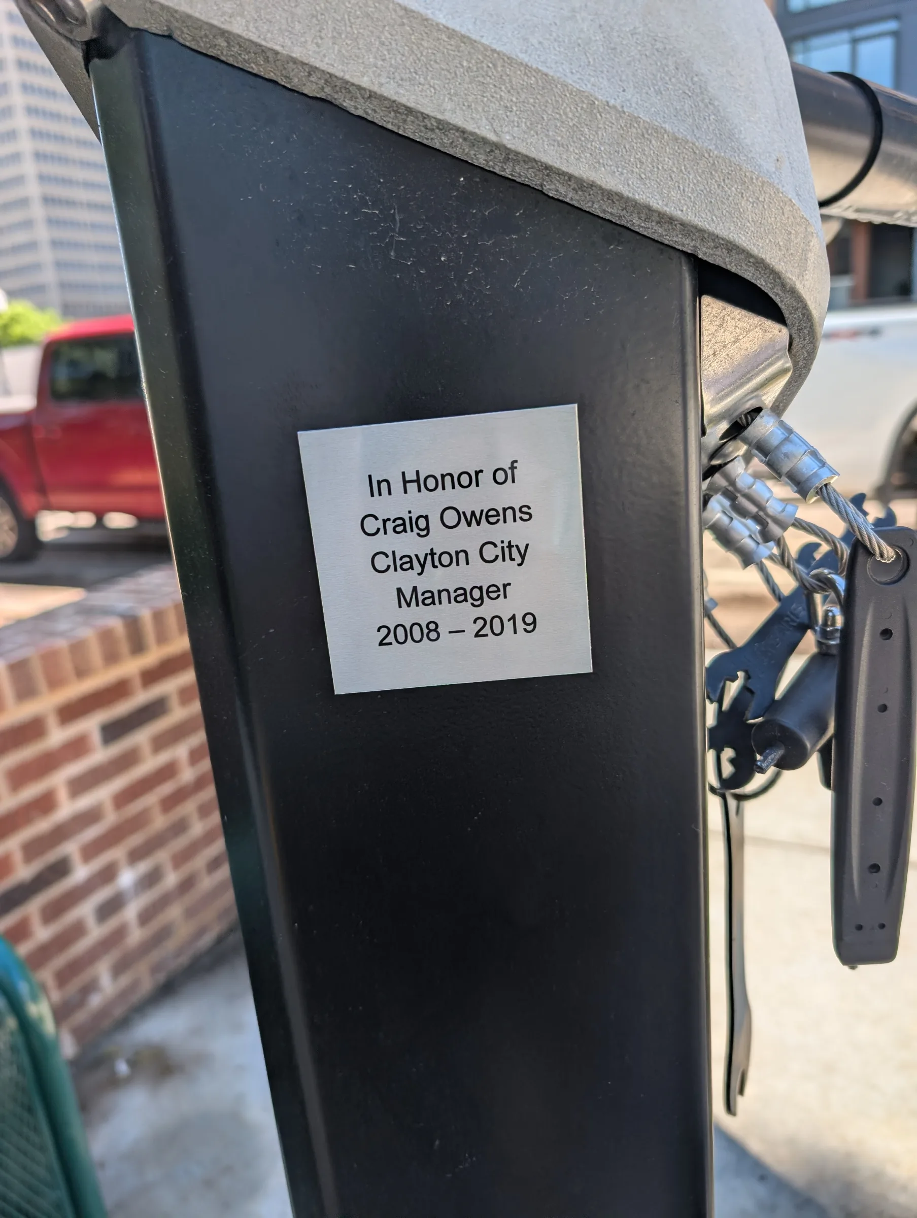 Custom plaque and installation project 92