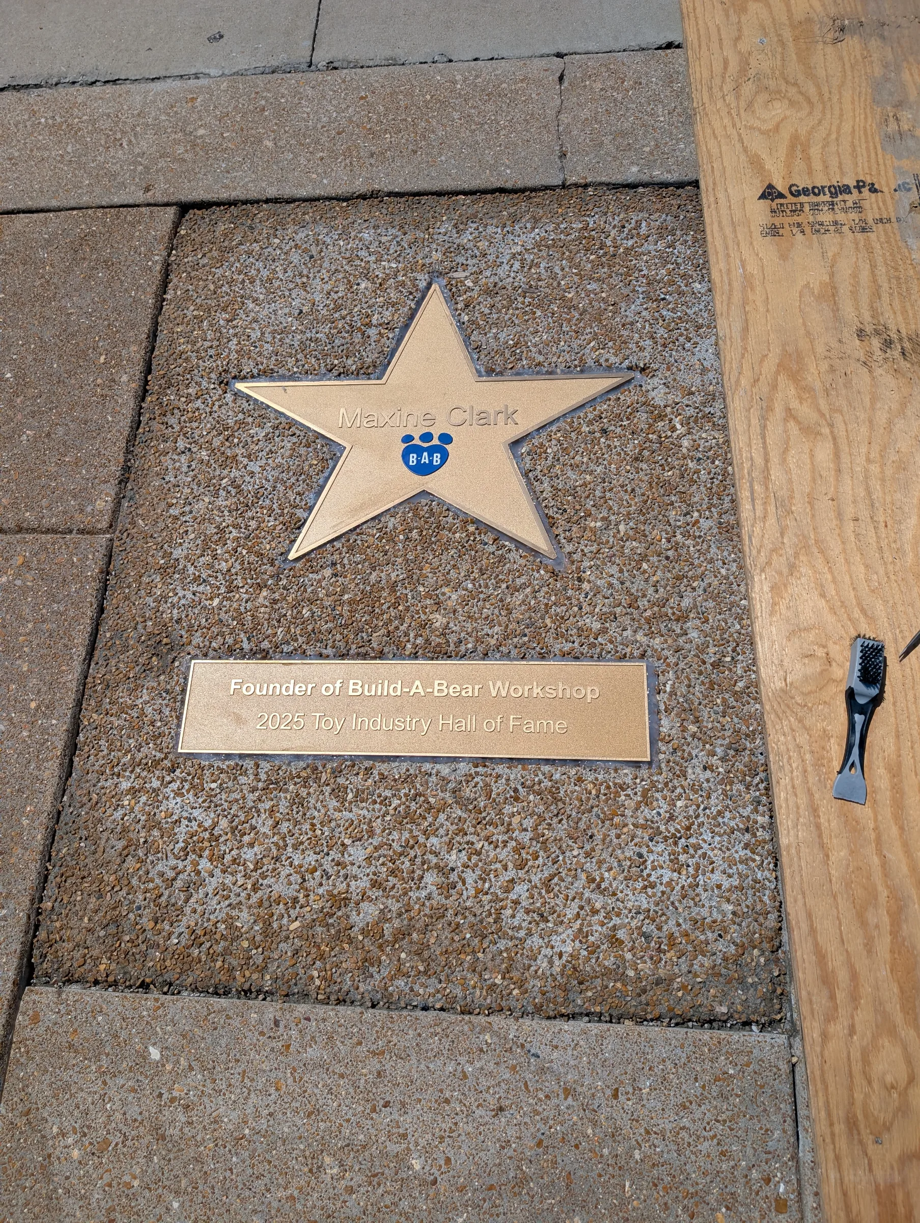 Custom plaque and installation project 96